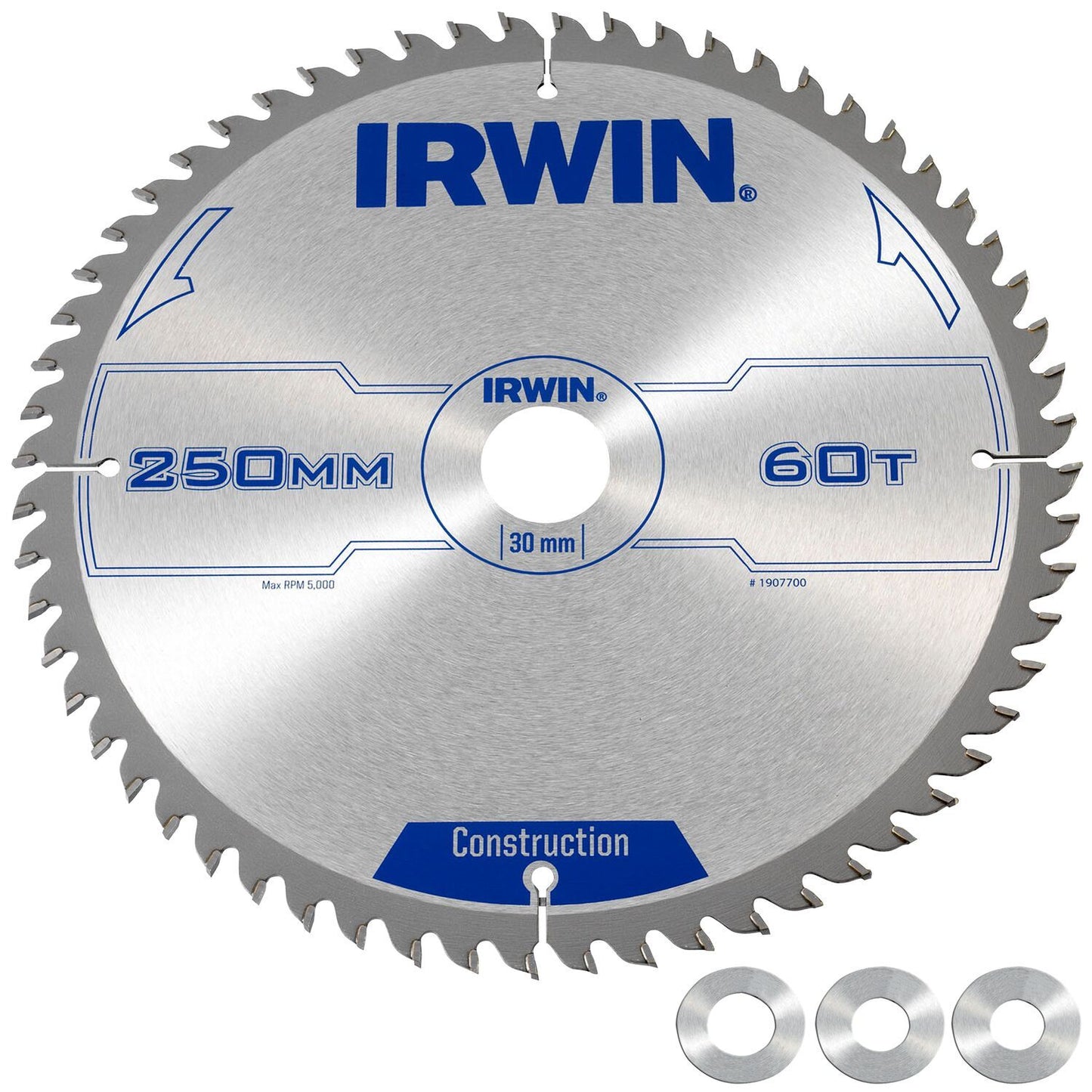 Irwin CZB 250MM/60T- asgat 30MM - 1907700