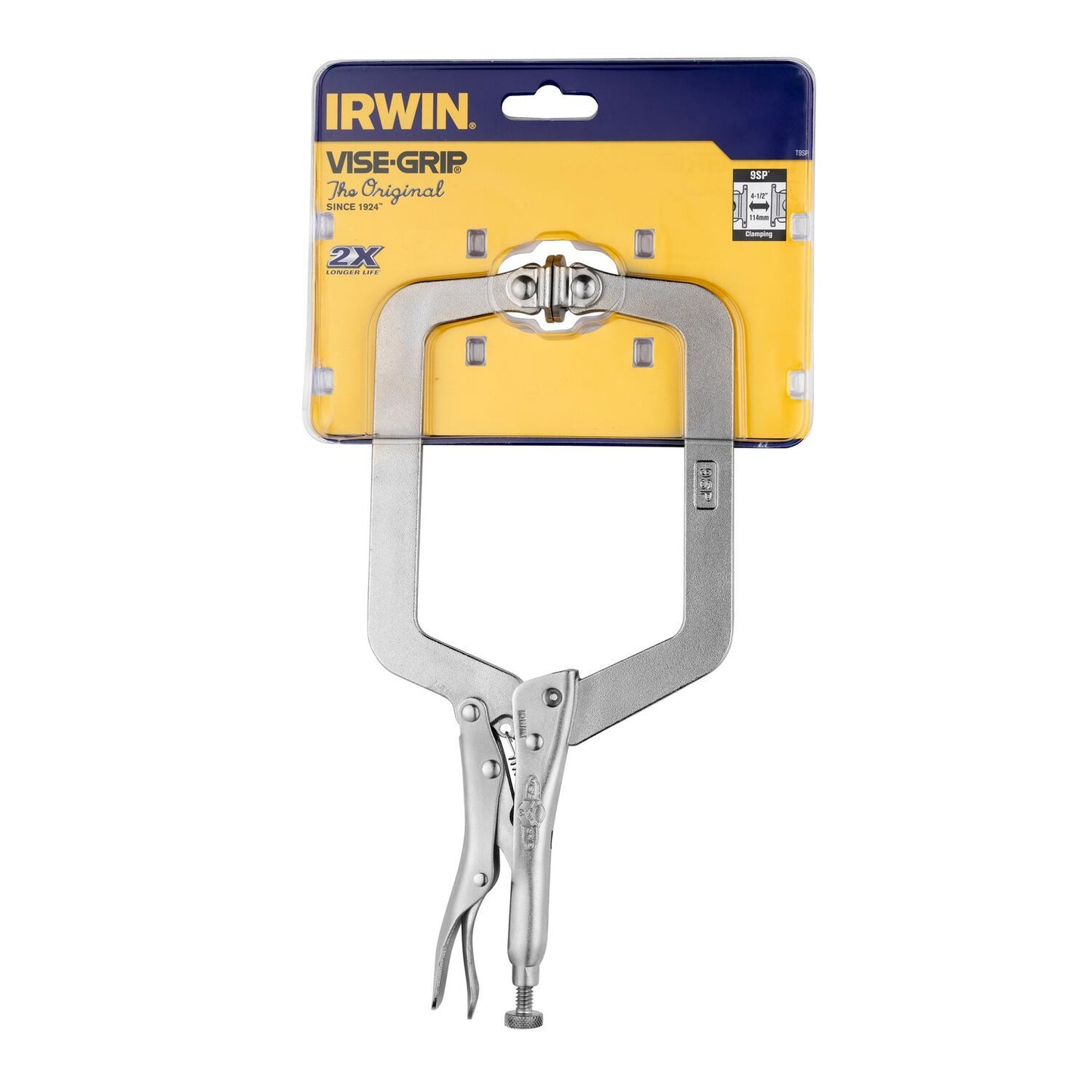 Irwin Grip Pliers C-Clamp Tilt Feet Original - 9”/225 mm - T9SP