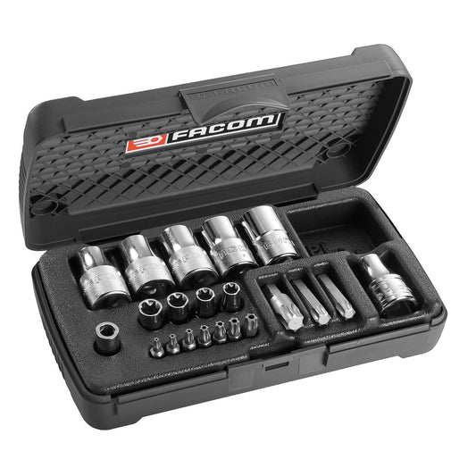 Bit and socket set 1/4" and 1/2" Torx - 21 pieces - RSX.19BPB