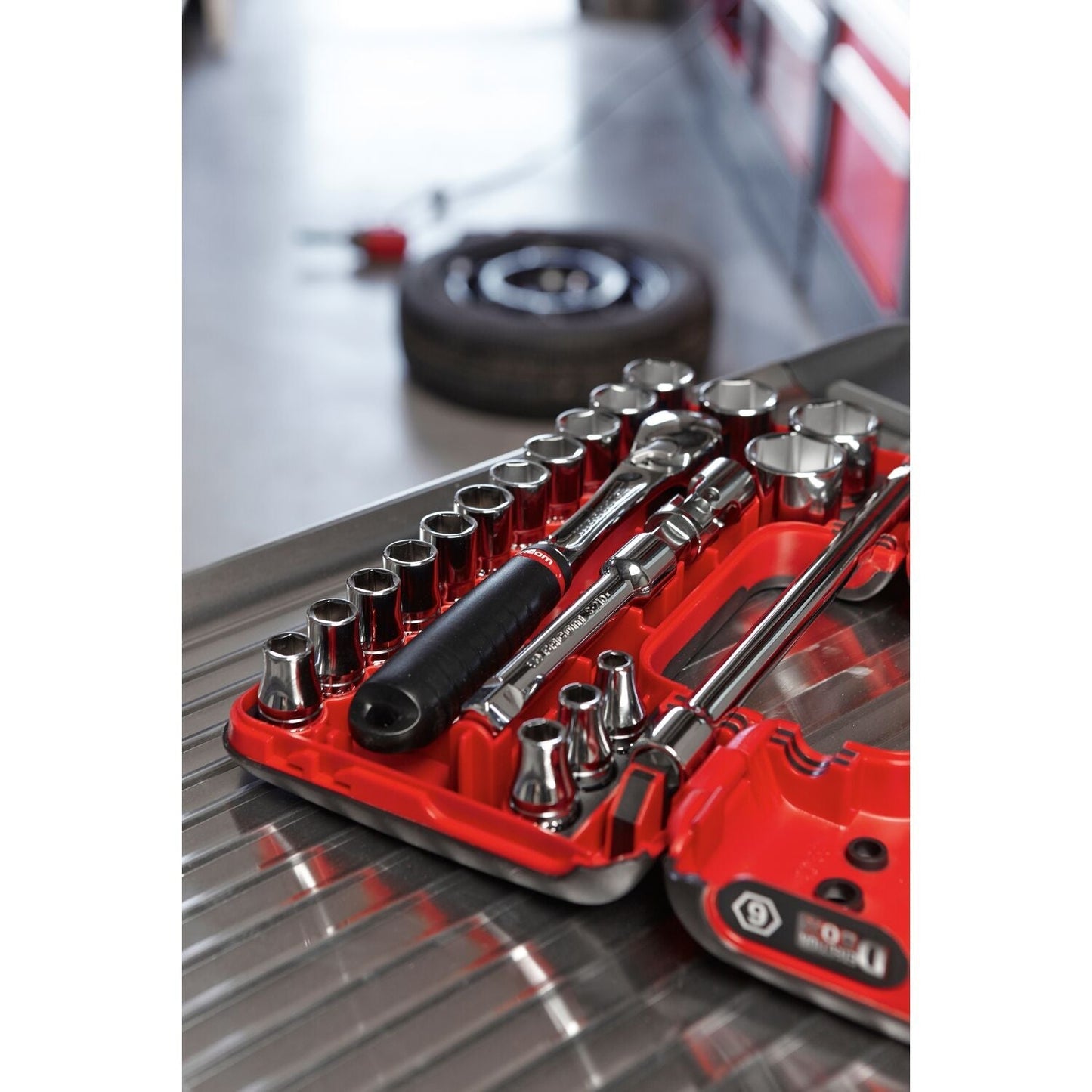 Compacte 1/2" Doppenset 6-kant met Ratel SL.161 - 21-delig - SL.DBOX1PB