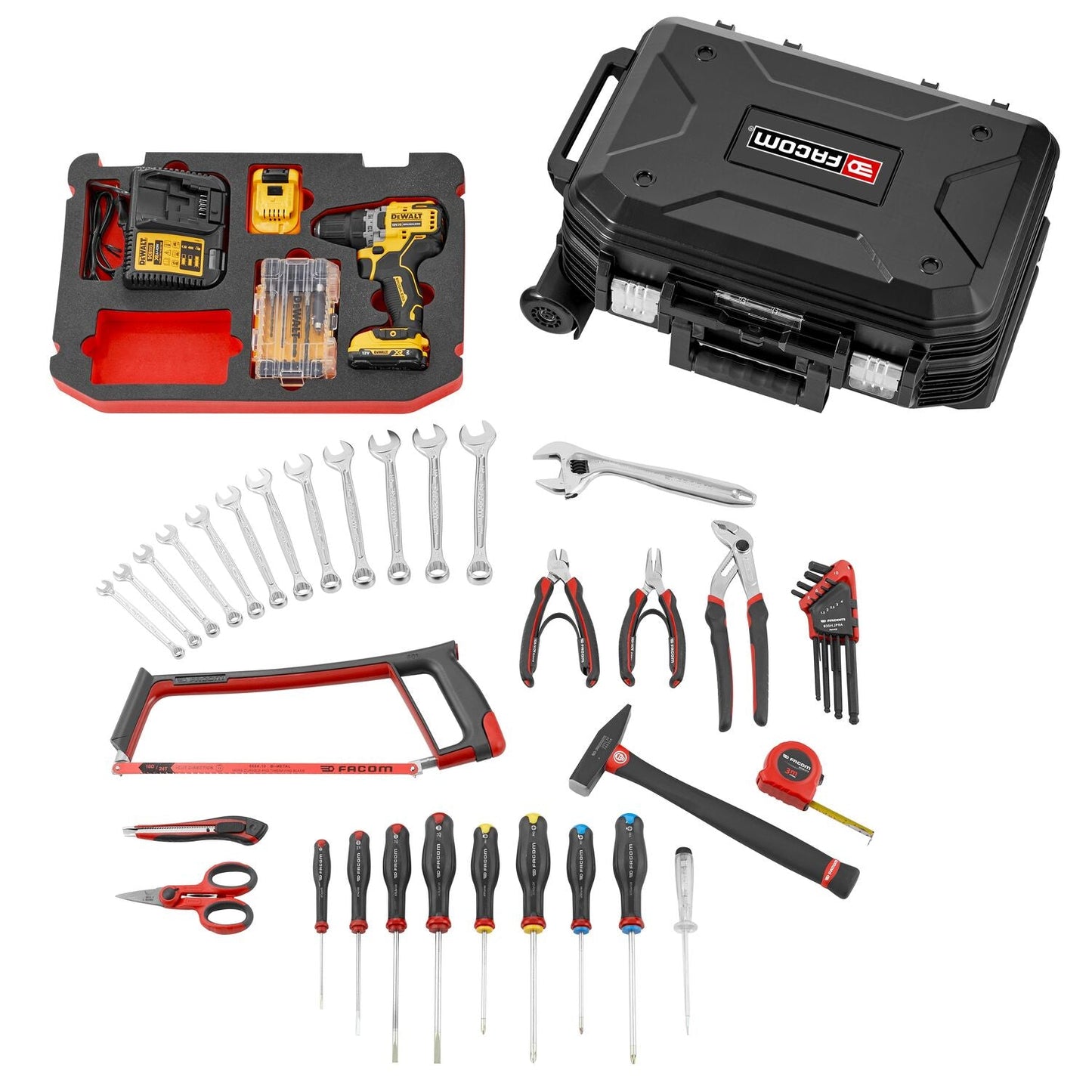 Gereedschapskoffer Gevuld Facom/DeWALT - 68-delig - BV.R30CMD1PB