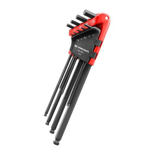 Angled Extra Long Metric Allen Keys in Holder - 83S.JP9AL