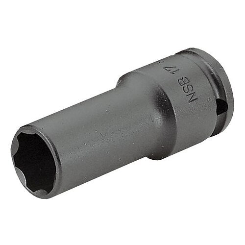 Impact-doppen 1/2" 6-kant lang, dunwandig, metrische maten - NSB.10
