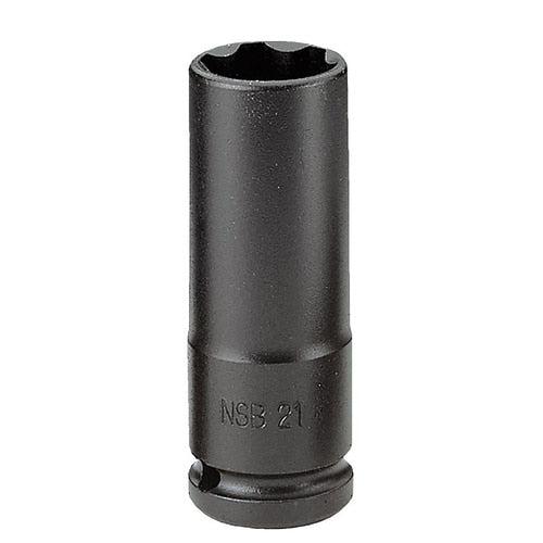 Impact Sockets 1/2" Hex Long Thin Wall Metric Sizes - NSB.27