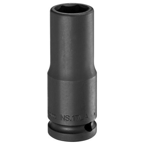 Kraft-Steckschlüsseleinsätze 1/2" 6-kant lang, metrische Größen - NS.10LA