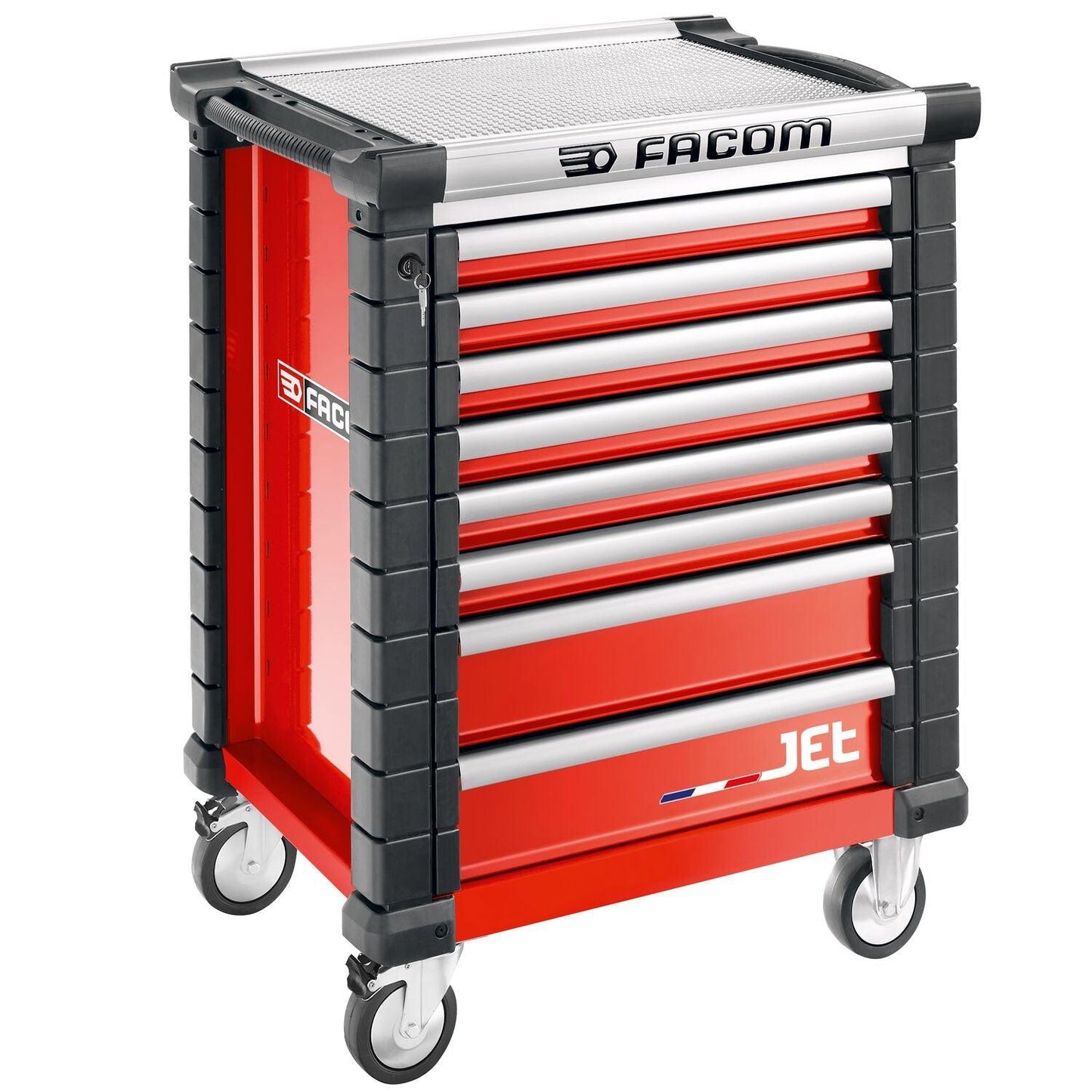 JET Tool trolley Red with 8 drawers M3 - JET.8M3A