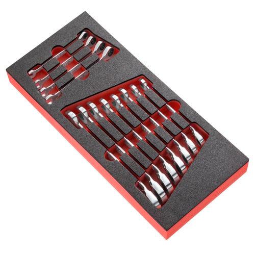 Foam module with 12 inch ratchet ring wrenches - MODM.467JU12