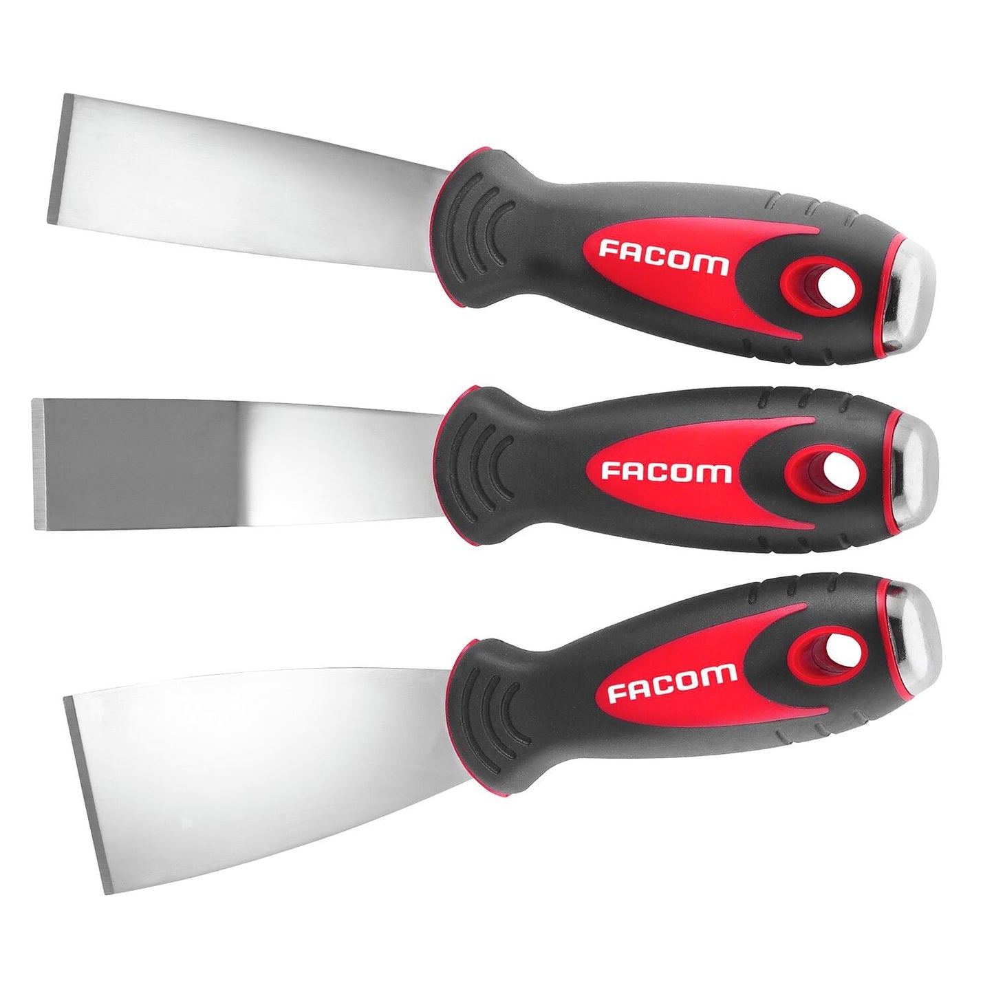 Stainless steel scraper set - 3-piece - 235.J1PB