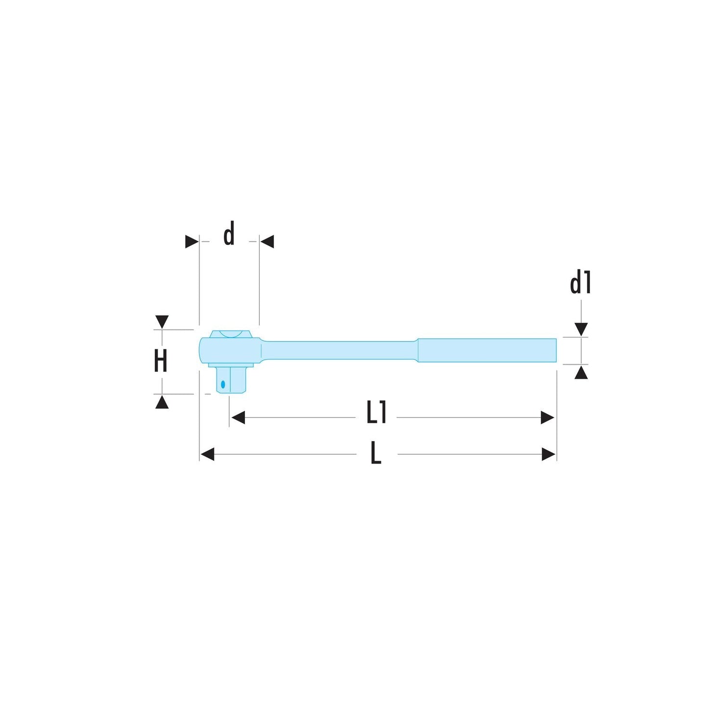Ratel 1/4" met Draaiende Handgreep - R.360PB