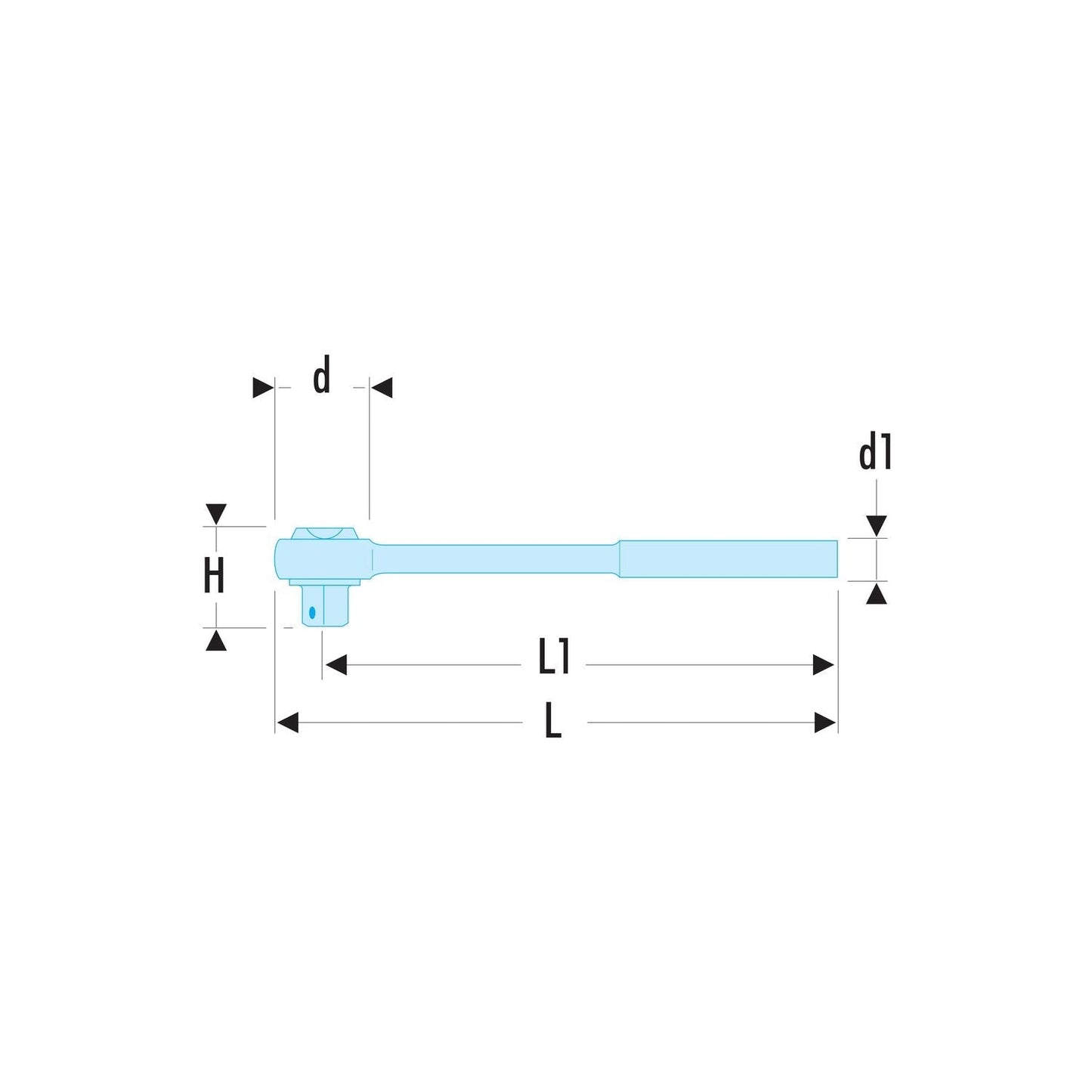 Ratchet with Dustproof Head 1/4" - RL.161PB