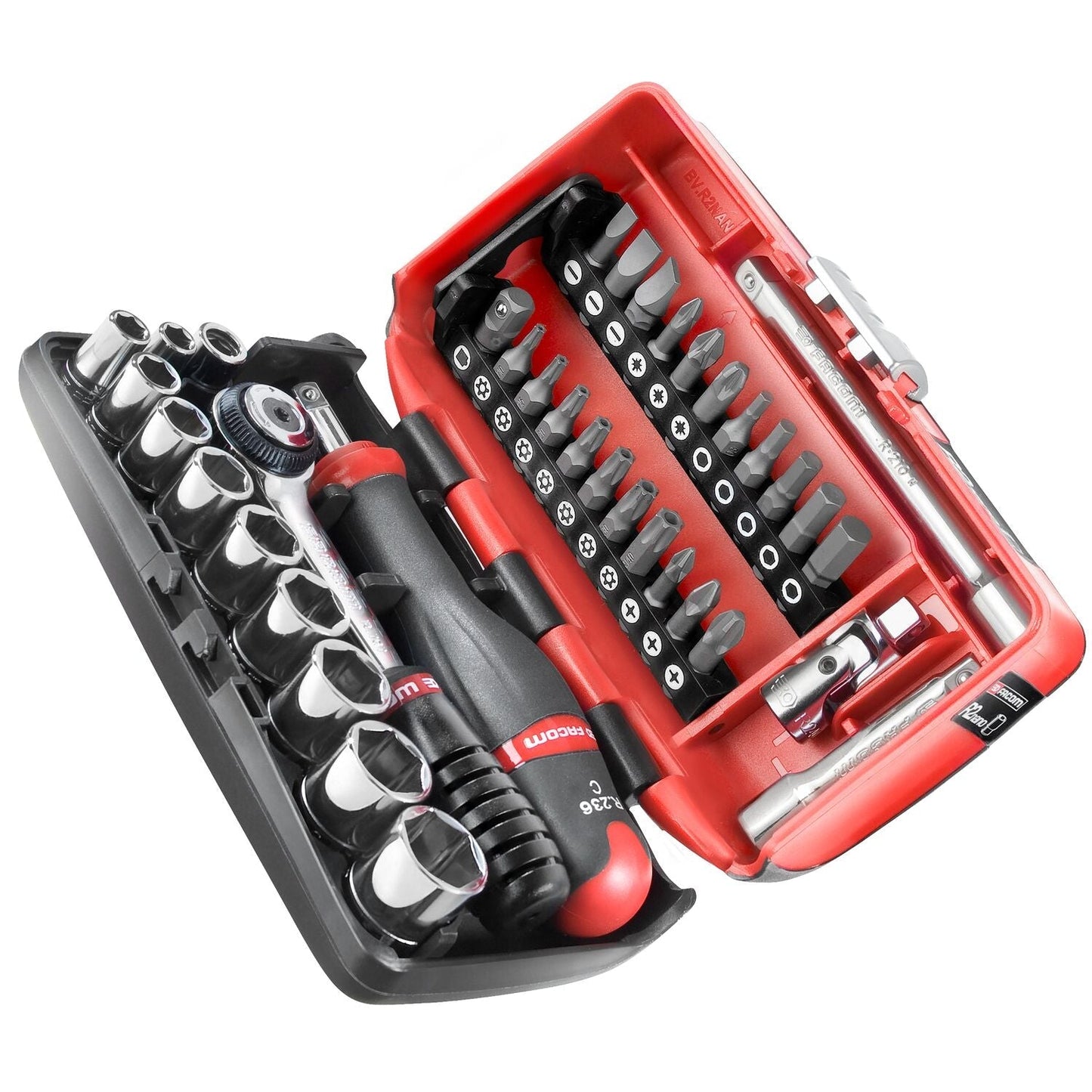 Ultra Compact Nano Socket Set 1/4" with Ratchet 38 Pieces - R2NANOPB