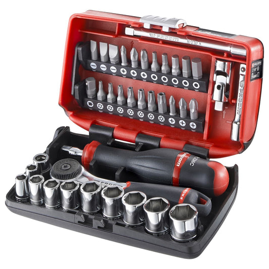 Ultra Compact Nano Socket Set 1/4" with Ratchet 38 Pieces - R2NANOPB