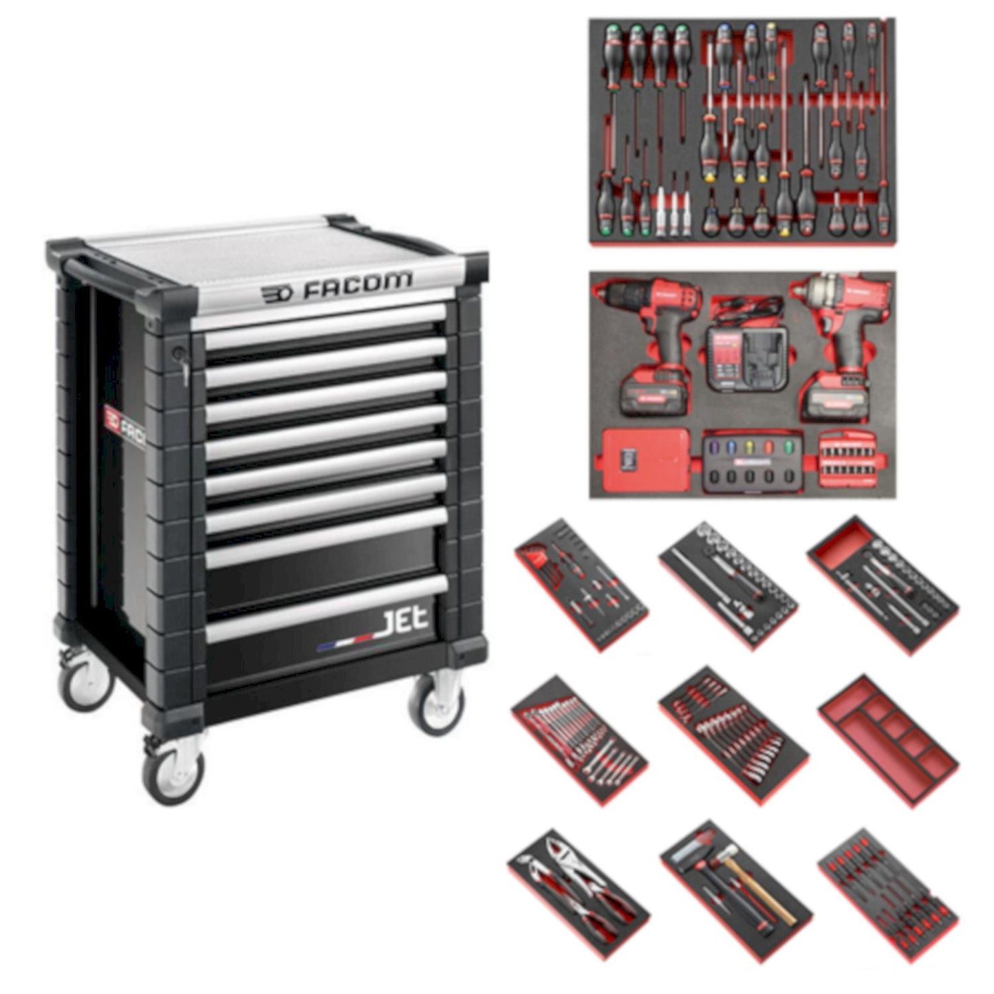 SPECIAL EDITION My JET Tool trolley 8 drawers - 5 Filled Drawers! - JET8M3CMEOYNL19