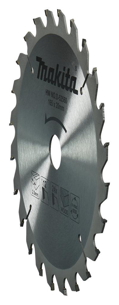 Cirkelzaagblad voor Hout | Standaard | Ø 165mm Asgat 20mm 24T - D-52560