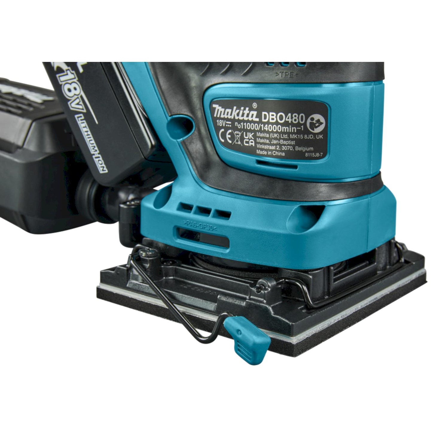 DBO480RTJ Accu Handpalm Vlakschuurmachine 18V 5.0Ah in MBox