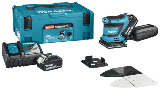 DBO480RTJ Accu Handpalm Vlakschuurmachine 18V 5.0Ah in MBox