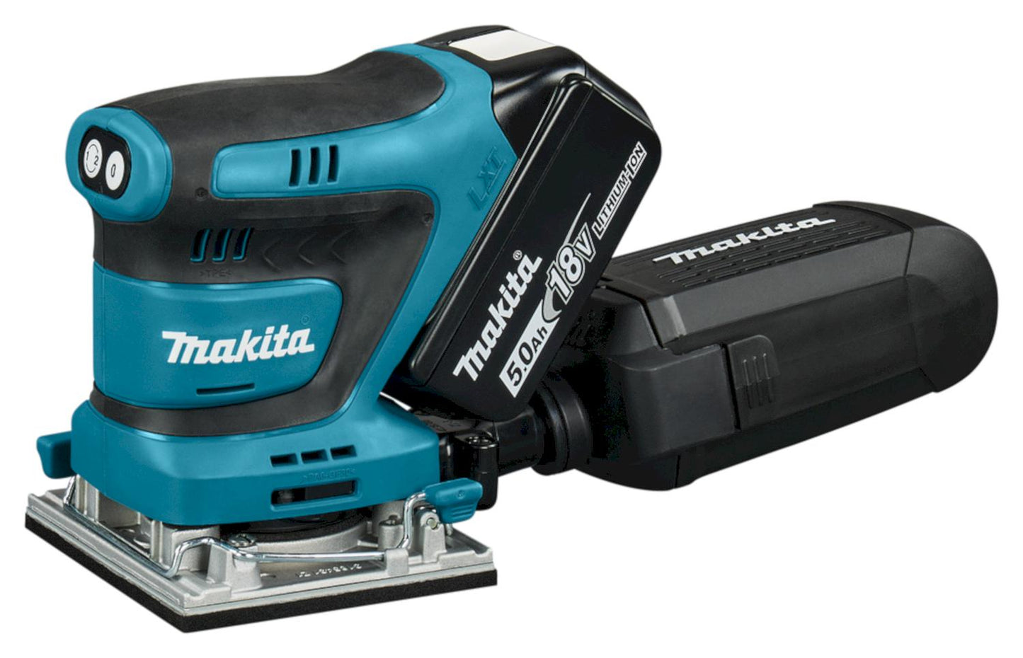 DBO482RTJ Handpalm Vlakschuurmachine 18V 5.0Ah in MBox