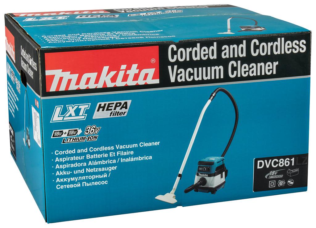 DVC861LPTX Hybride Nat- en Droogstofzuiger 230V / 2x18V 5.0Ah