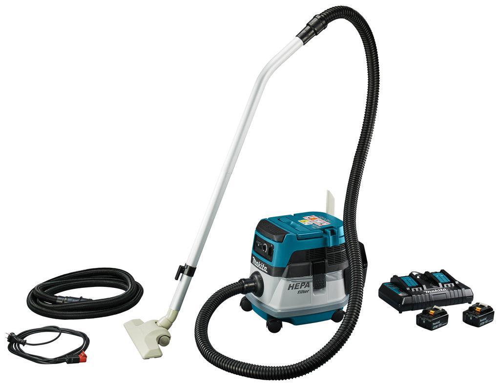 DVC861LPTX Hybride Nat- en Droogstofzuiger 230V / 2x18V 5.0Ah