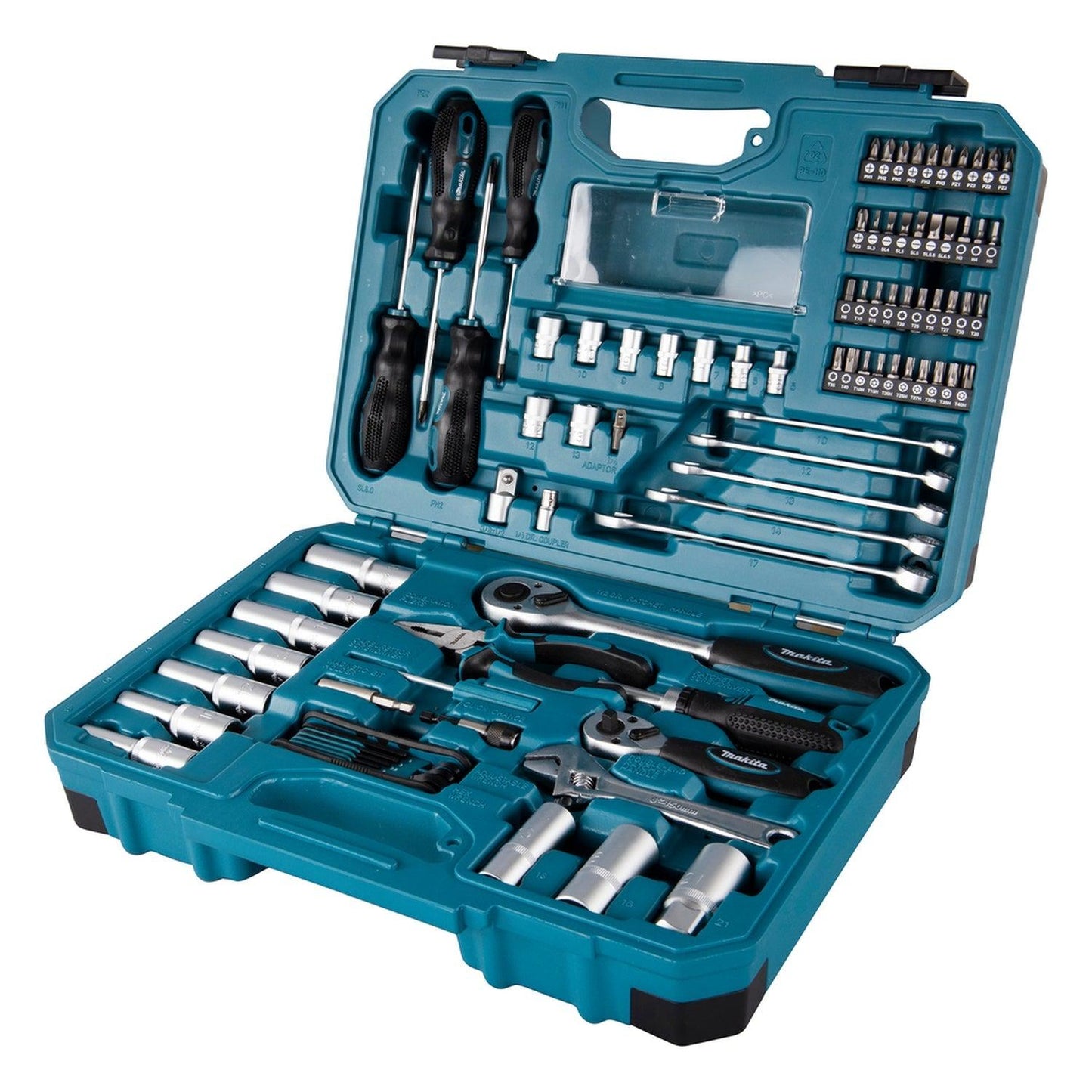 E-08458 Handgereedschapset 87-delig In kunststof koffer