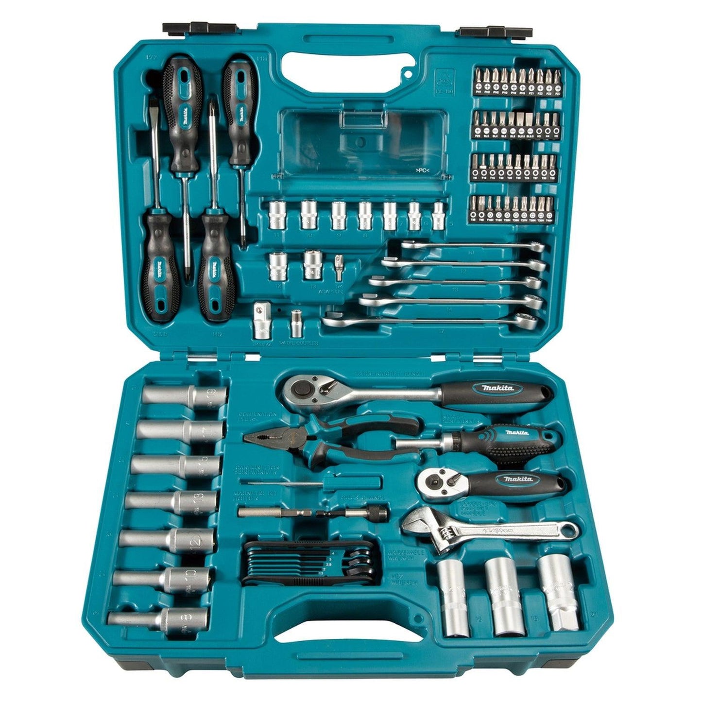 E-08458 Handgereedschapset 87-delig In kunststof koffer