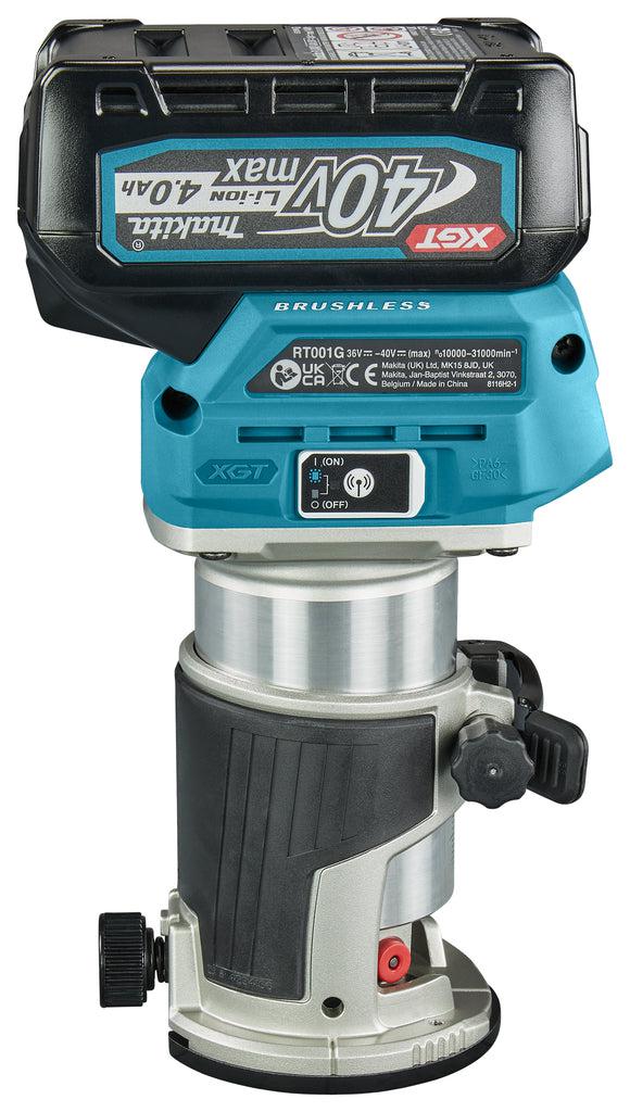 RT001GM205 Accu Boven- en kantenfrees 40V Max 4.0Ah in MBox met diverse voeten