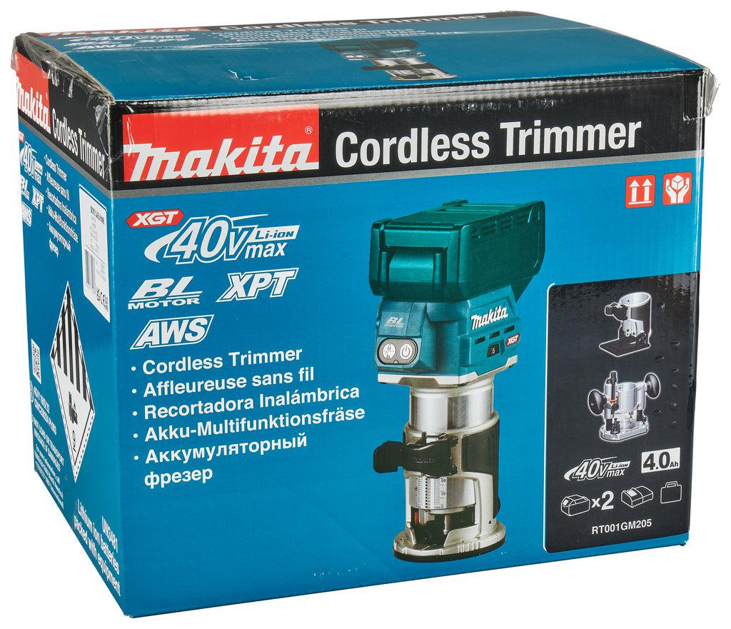 RT001GM205 Accu Boven- en kantenfrees 40V Max 4.0Ah in MBox met diverse voeten