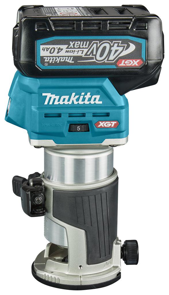 RT001GM206 Accu Boven- en kantenfrees 40V Max 4.0Ah in MBox met diverse voeten + geleiderail adapter