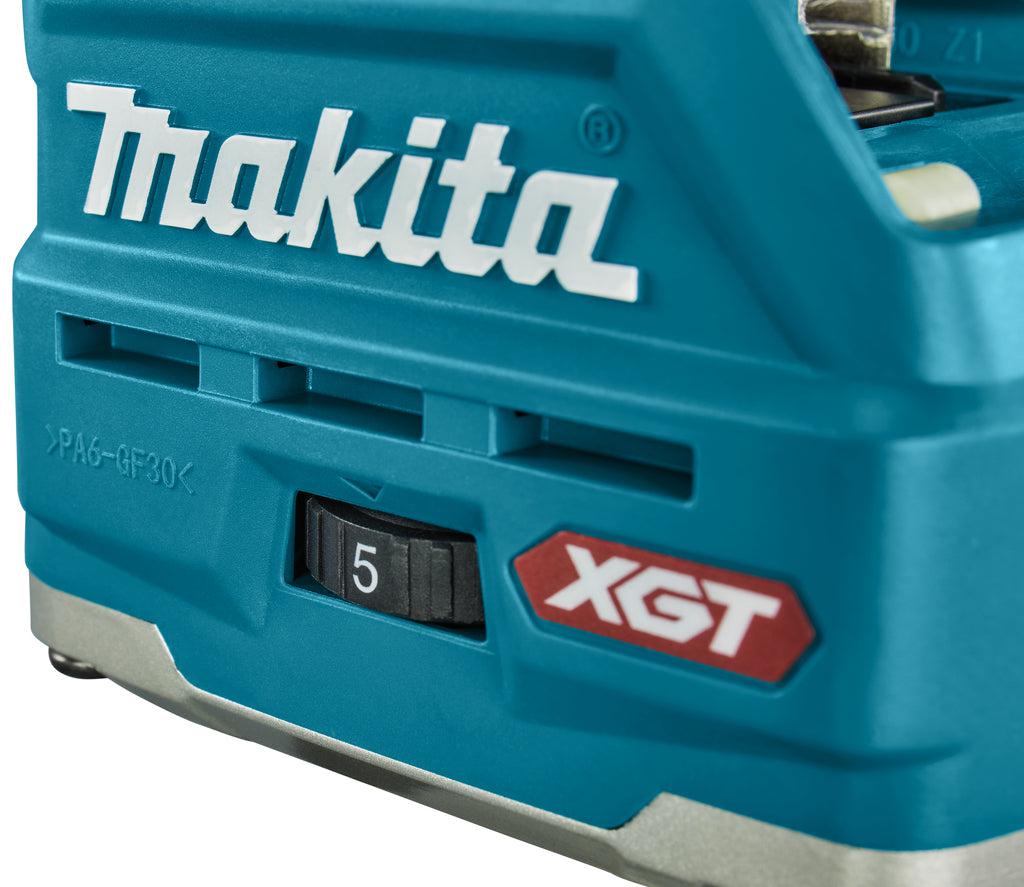 RT001GM206 Accu Boven- en kantenfrees 40V Max 4.0Ah in MBox met diverse voeten + geleiderail adapter