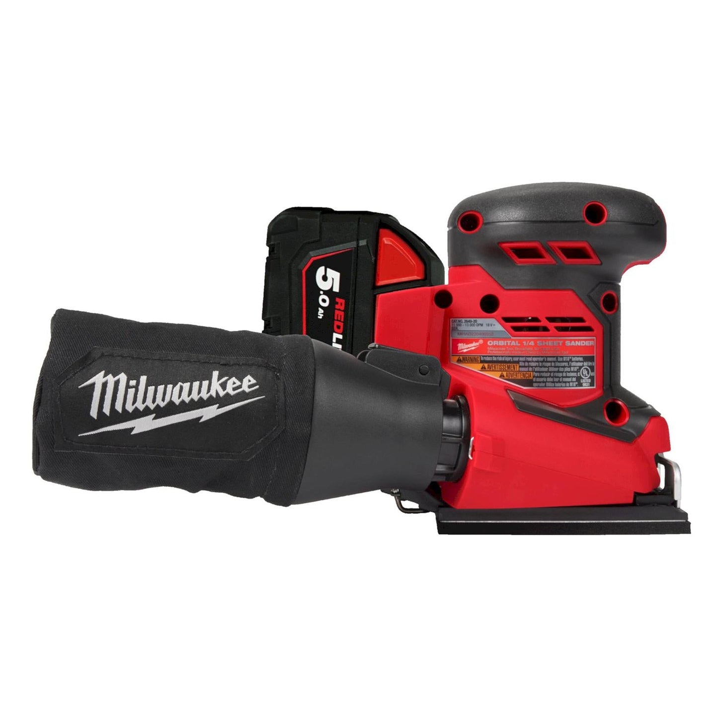 M18™ BQSS-502B Cordless Orbital Sander 18V 5.0Ah in Carrying Bag - 4933479967