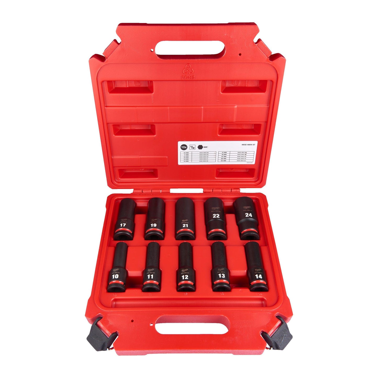 Shockwave™ cap Hex ½″ long set - 10 pieces - 4932480457