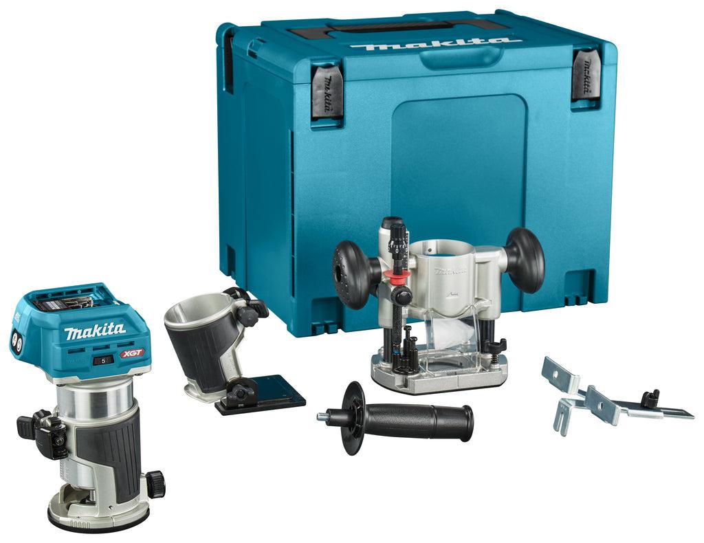 RT001GZ10 Accu Boven- en Kantenfrees met diverse voeten 40V Max Basic Body in MBox