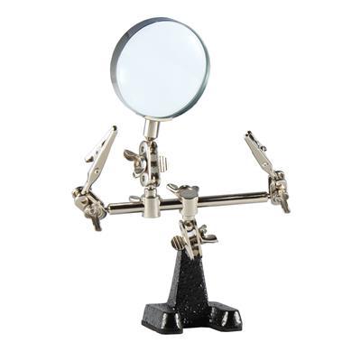 WLACCHHB-02 Holder Third Hand with magnifying glass and 2 clamps