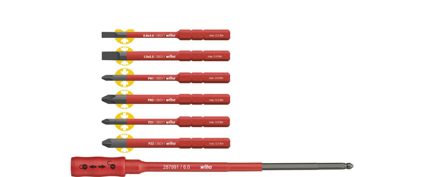 Bitset slimBit electric assorti met slimBit houder 7-delig - 36079