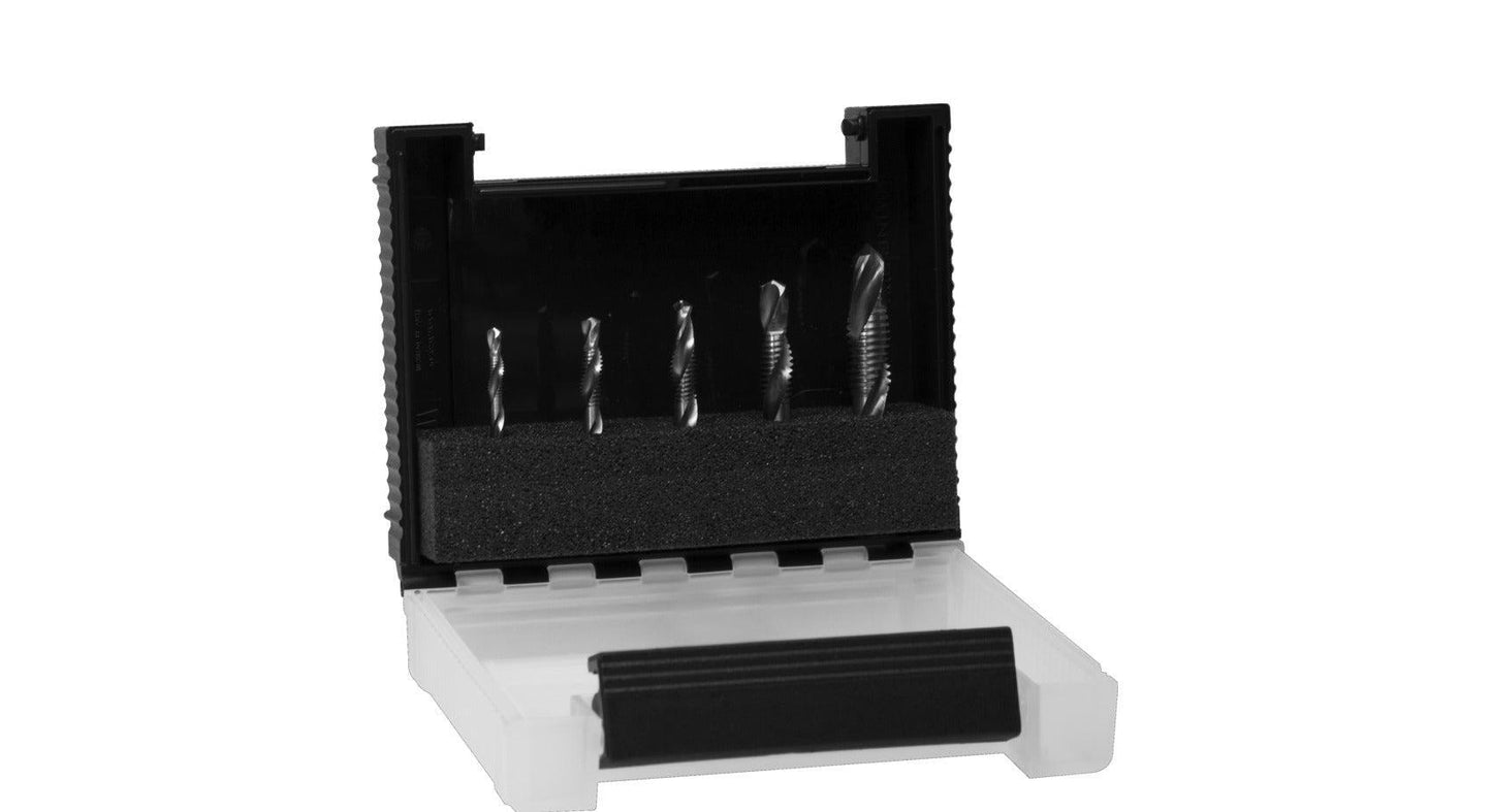 Combitapboorbitset Schroefmaat M3-M8 (¼″) in doos - 6-delig - 28026