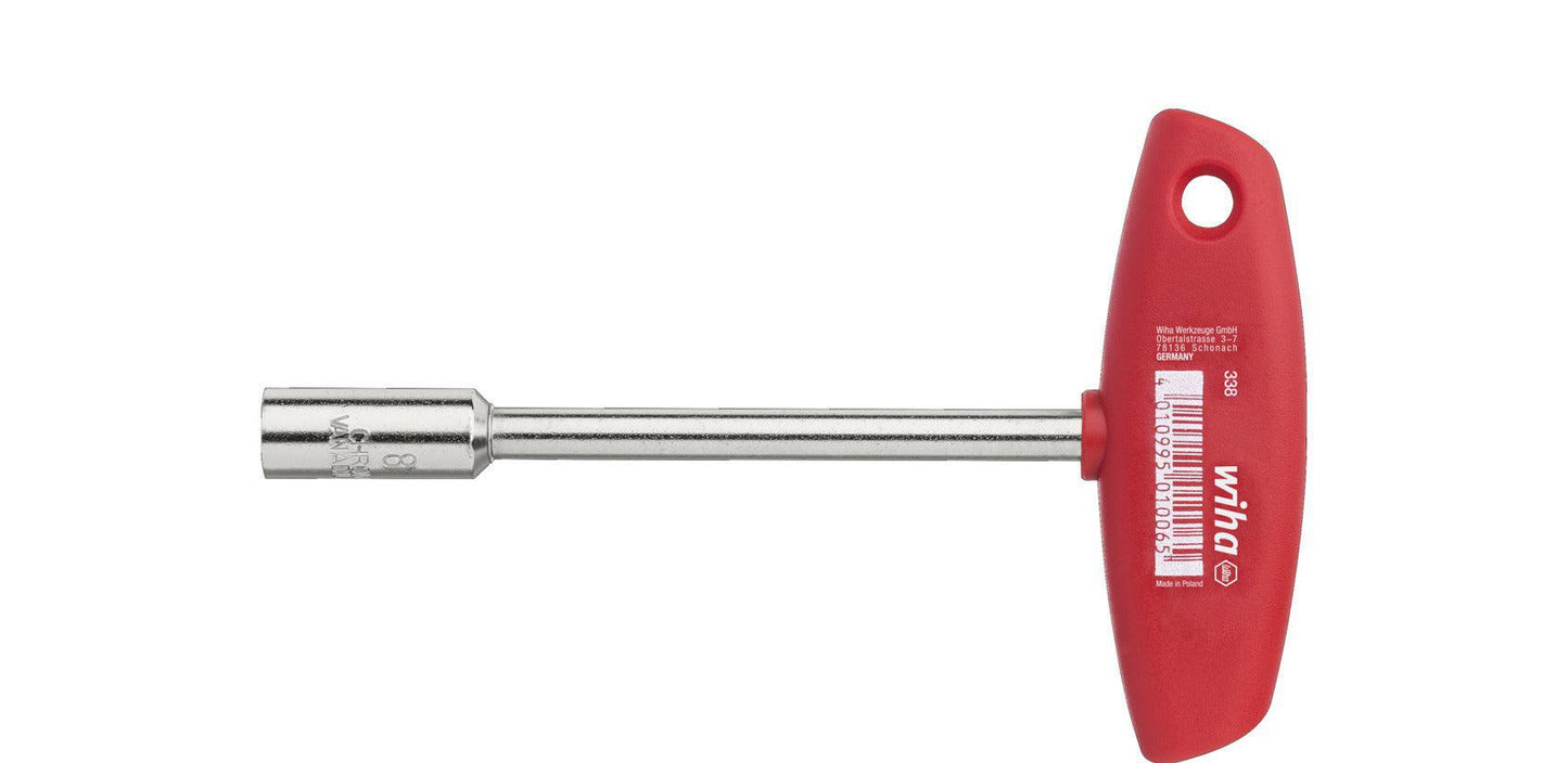 Socket wrench with T-handle Square high-gloss nickel-plated - 01008