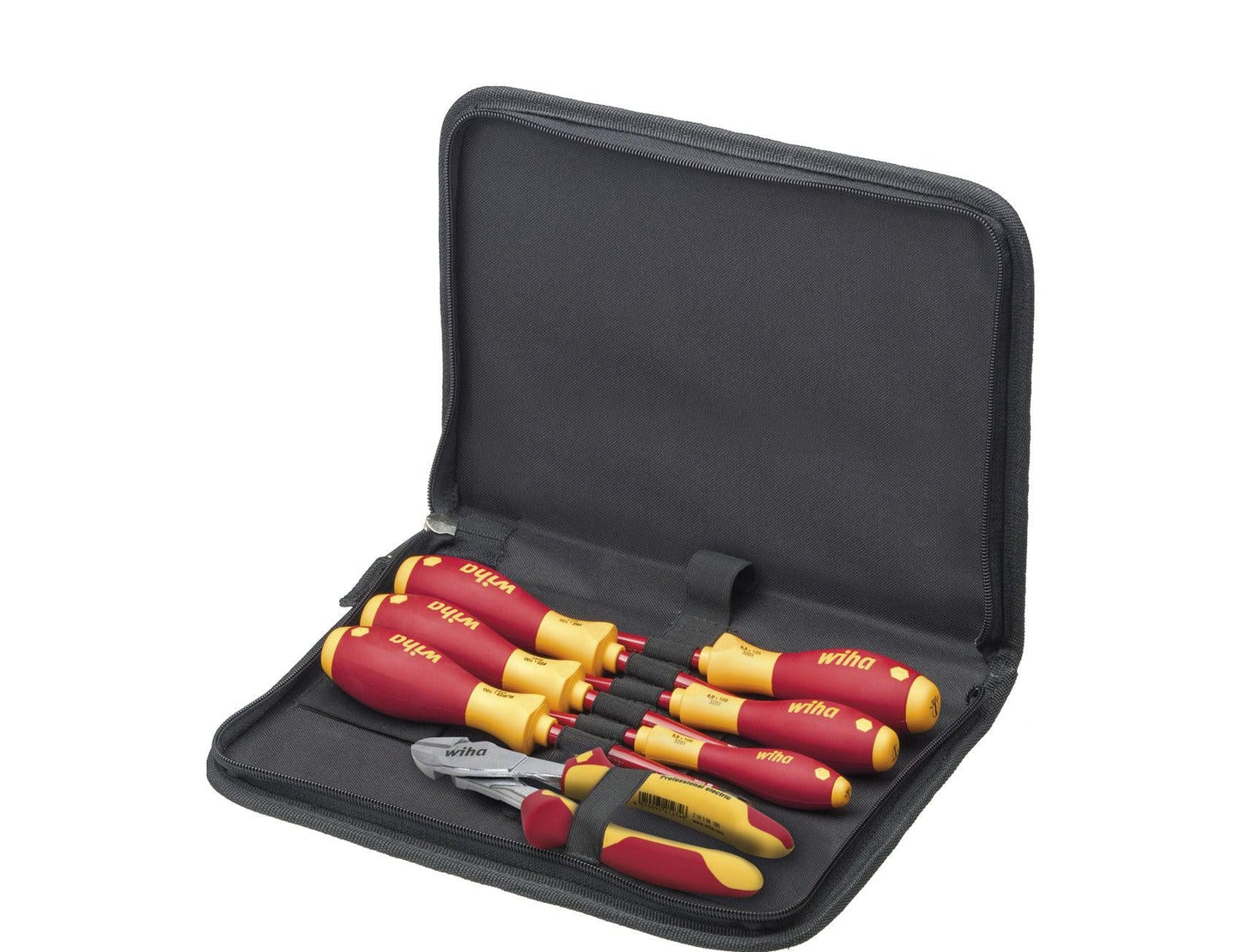 Gereedschapset elektricien Schroevendraaier, krachtzijkniptang 8-delig incl. gereedschapetui - 38020