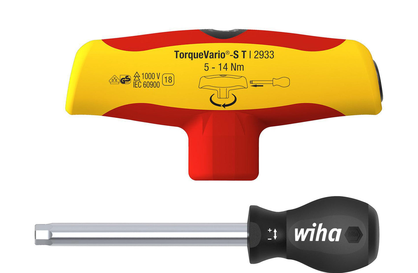 Momentschroevendraaier met dwarsgreep TorqueVario®-S T electric 5-14 Nm variabel instelbare momentbegrenzing - 43177