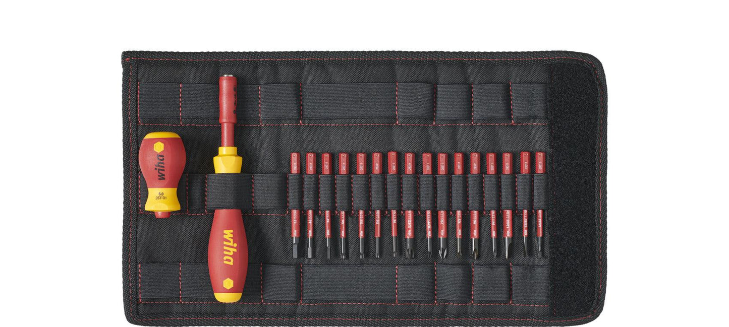 Schroevendraaier- en bitset slimVario® SL / PH / PZ / TORX® / Zeskant in etui - 19-delig - 41231