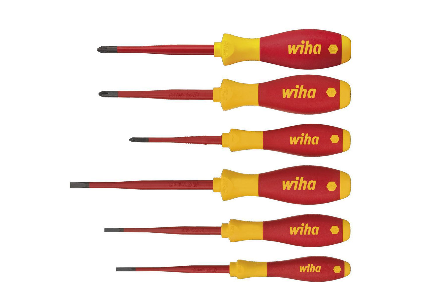Schroevendraaierset SoftFinish electric slimFix SL / PH / PlusMin/Pozidriv - 6-delig - 38362