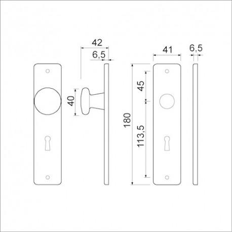 AMI KORTSCHILD 180X41RH BLIND F1