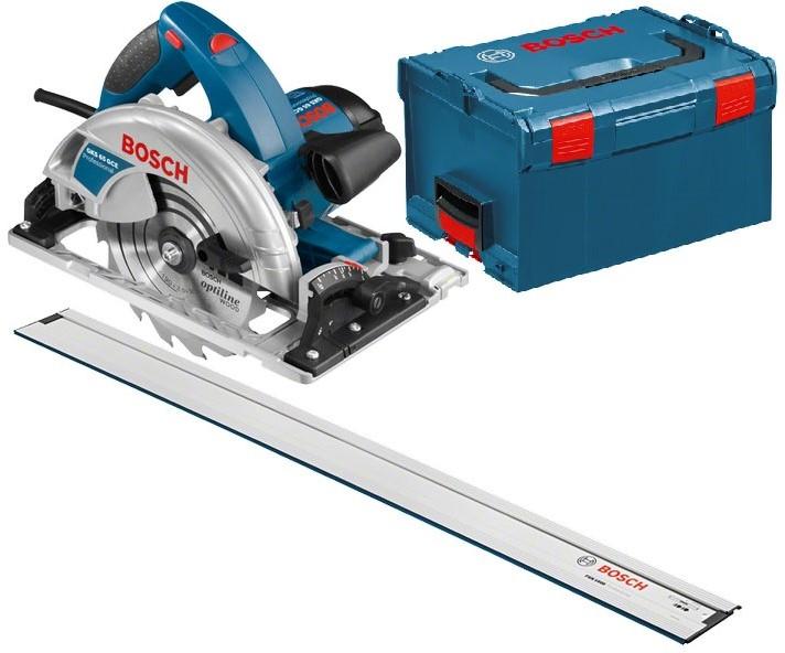 Bosch Blue GKS 65 GCE Kreissäge Ø190mm 1800W 230V in L-BOXX + FSN 1600 Führungsschiene - 0601668902