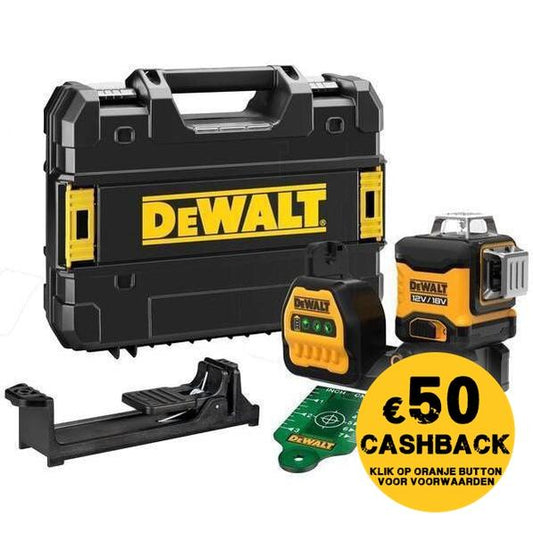 DeWALT DCE089NG18 Accu Kruislijnlaser Groen 12V/18V Losse Body in TSTAK