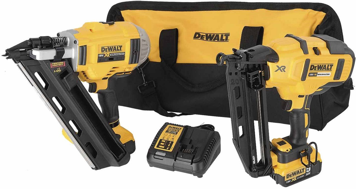 DeWALT DCK2046P2 Accu Afwerktacker en Constructietacker 18V 5.0Ah Li-ion