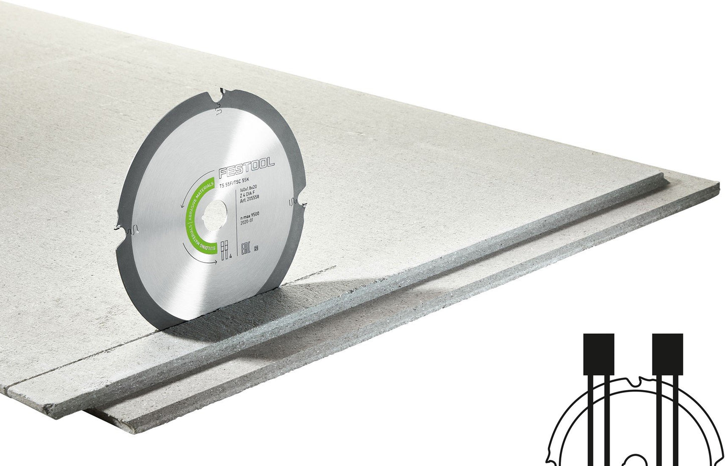 Festool Diamant Cirkelzaagblad Abrasive Materials DIA 160x1,8x20 F4 - 205558