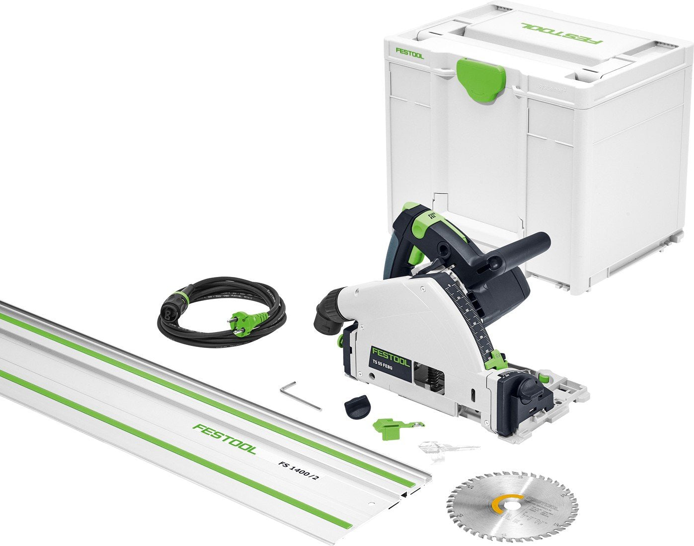 Festool TS 55 FEBQ-Plus-FS Invalzaag met FS 1400/2 Geleiderail in Systainer - 577010