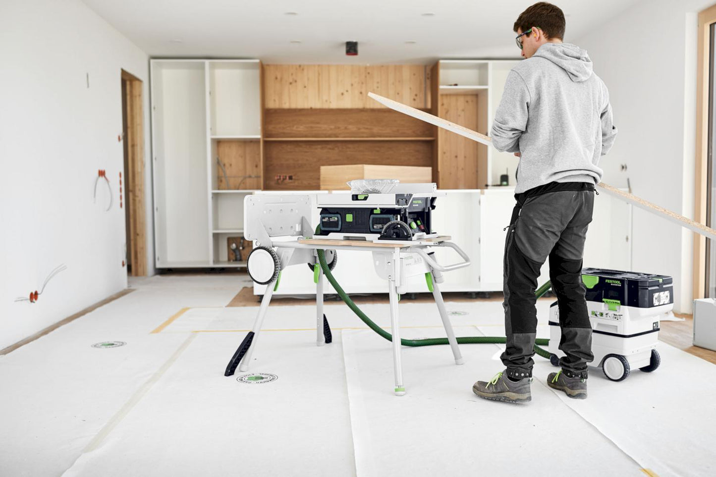 CSC SYS 50 EBI-Basic-Set Accu Tafelcirkelzaag 2x18V Basic Body met Onderstel - 577371