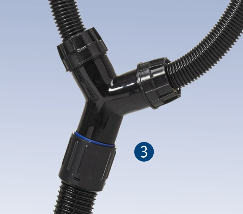 DUSTPROTECT TWIN STAUBABSAUGADAPTER SET 1/2”G
