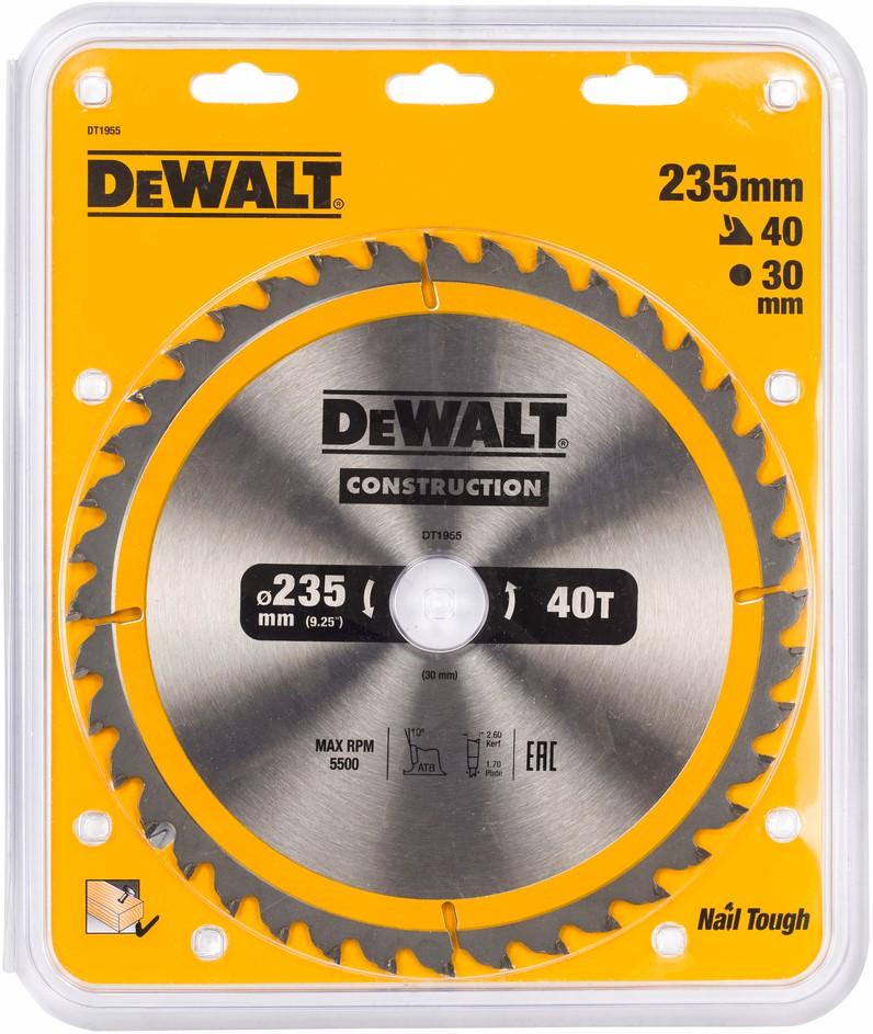 DeWALT DT1955-QZ Cirkelzaagblad 235x30MM 40T