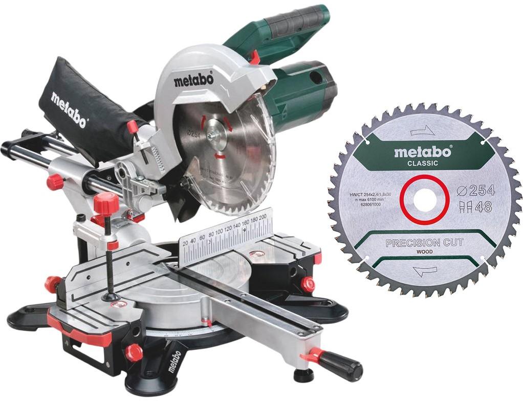 Metabo KGS 254 M Afkortzaag met trekfunctie + extra zaagblad 690828000
